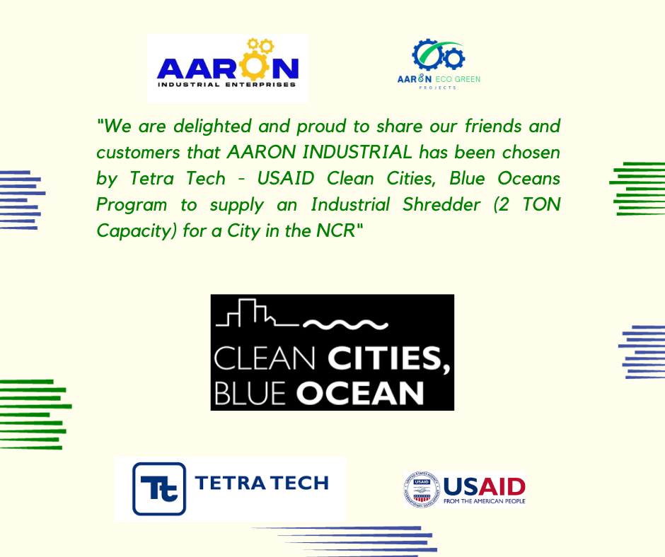 Aaron Industrial manufactures for a USAID Clean Cities, Blue Oceans (CCBO) Project